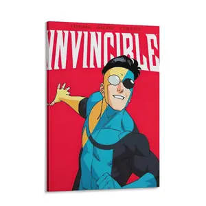 “Invincible Old X New” poster, cool anime mural, decorative wall art suitable for a modern teenage boy’s room