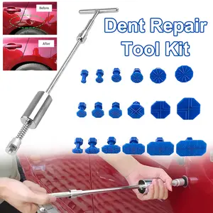 Car Dent Repair Tool Kit, Car Dent Remover, Long T-Handle Puller, Paintless Dent Removal Set, Ideal for Minor Hail Damage, No Glue Gun Included, Automotive Repair Tools