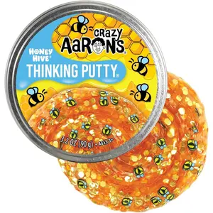 Thinking Putty - Honey Hive - Clear Sensory Putty for Kids and Grown ups in a 4" Tin - Creative and Endless Fun, Stress Relief Therapy Toys, Never Dries Out - Made in USA