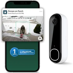 Video Doorbell 2K (2nd Gen, Latest Release), Wireless or Wired Option, 2-Way Audio, Night Vision, Head to Toe Video View, Package Detection, Person & Vehicle Recognition, 1-Month Secure Plan
