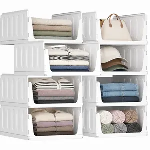 Lifewit Stackable Closet Organizers & Storage Bins for Clothes, Sweaters & Pants, Space-Saving Shelf Organizers for Bedroom, Dorm, RV & Pantry