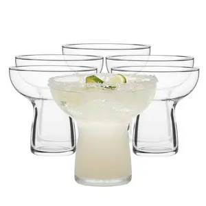 Libbey Stemless Margarita Glasses Set of 6, 10.25 ounces Classic Lightweight Margarita Cups, Fancy Glassware Set for Celebrations