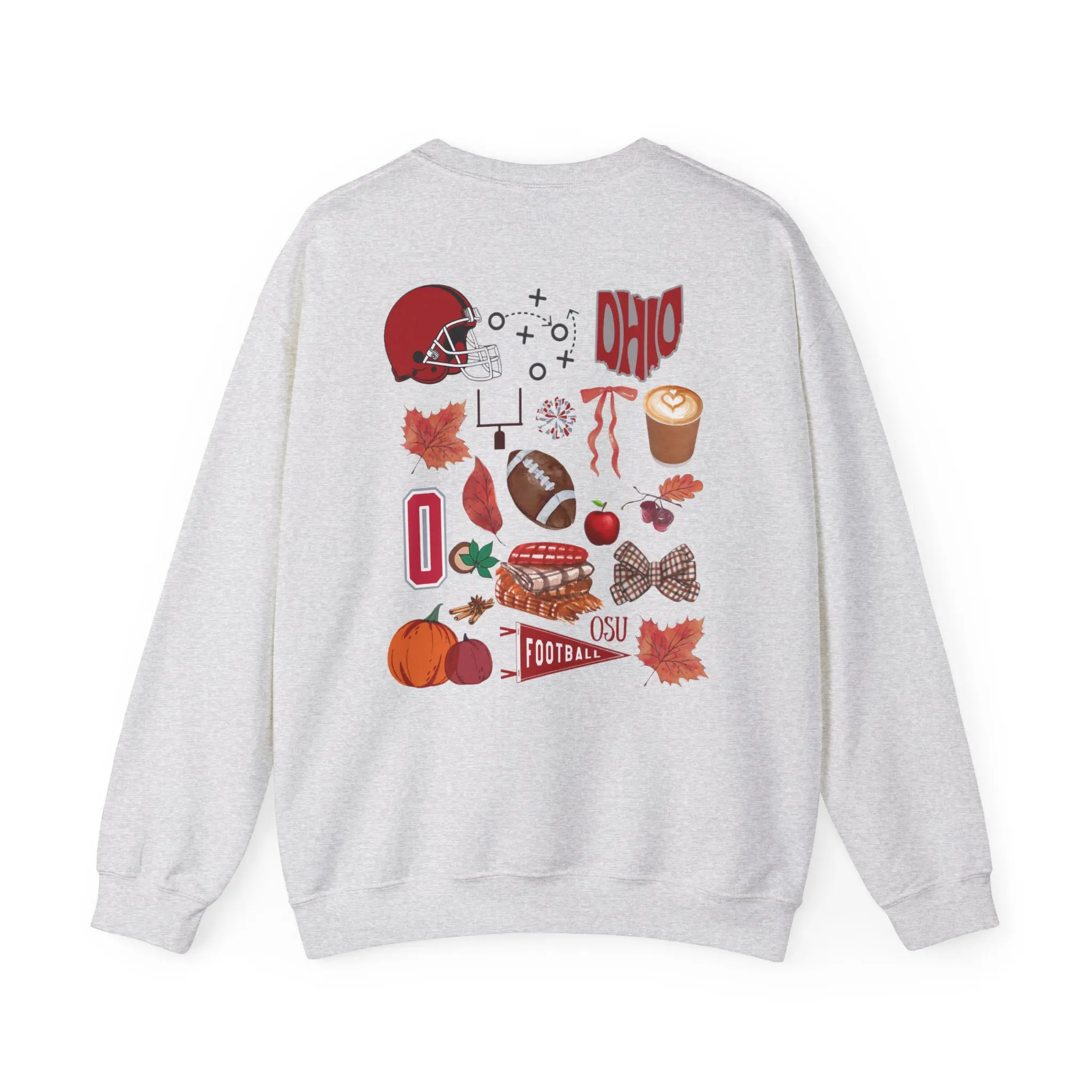 Ohio State Football Cozy Crewneck Sweatshirt - Perfect for Sports Fans, Fall Weather, and Football Games, Fall Vibes