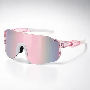 Unisex Rimless Square Frame PC Material Cycling Goggles - Colorful, Windproof, UV400 Sports Sunglasses for Outdoor Fishing, Mountain Biking, Sunglasses for Women