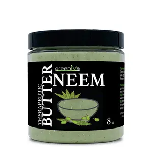 GreenIVe Neem Butter 8oz - Soothing Moisturizing Natural Skincare Moisturizer Anti-Bacterial Anti-Inflammatory Gentle on Skin Body Care