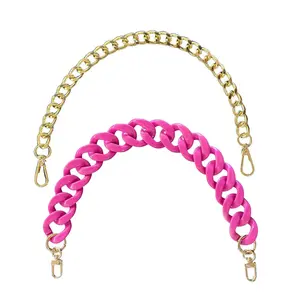 Chunky Gold-Tone Aluminum Bag Chain Versatile Handle & Decor Goldtone, Perfect for Handbags,Christmas Present