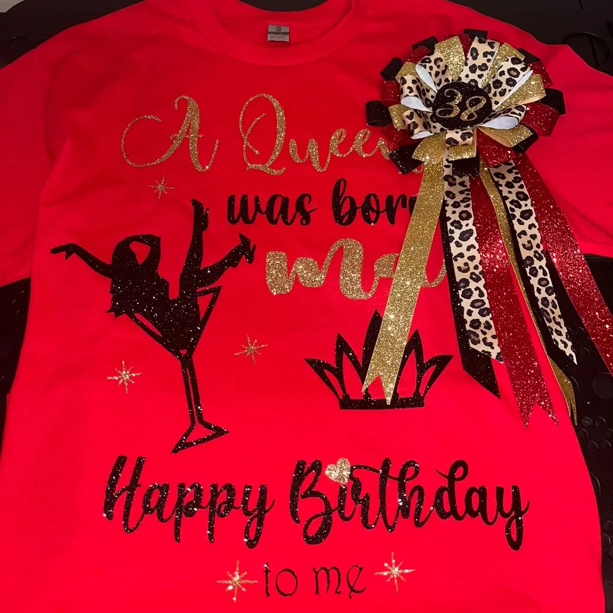 Custom birthday shirt and pin