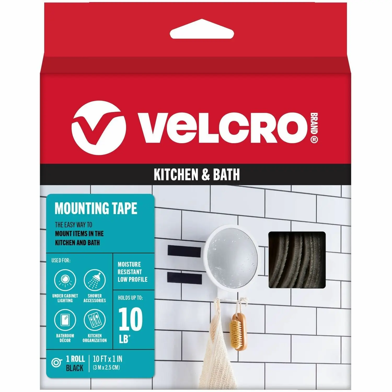 Velcro 91100 Heavy Duty Industrial Strength - Low Profile, White, 1 Roll, VEK91100
