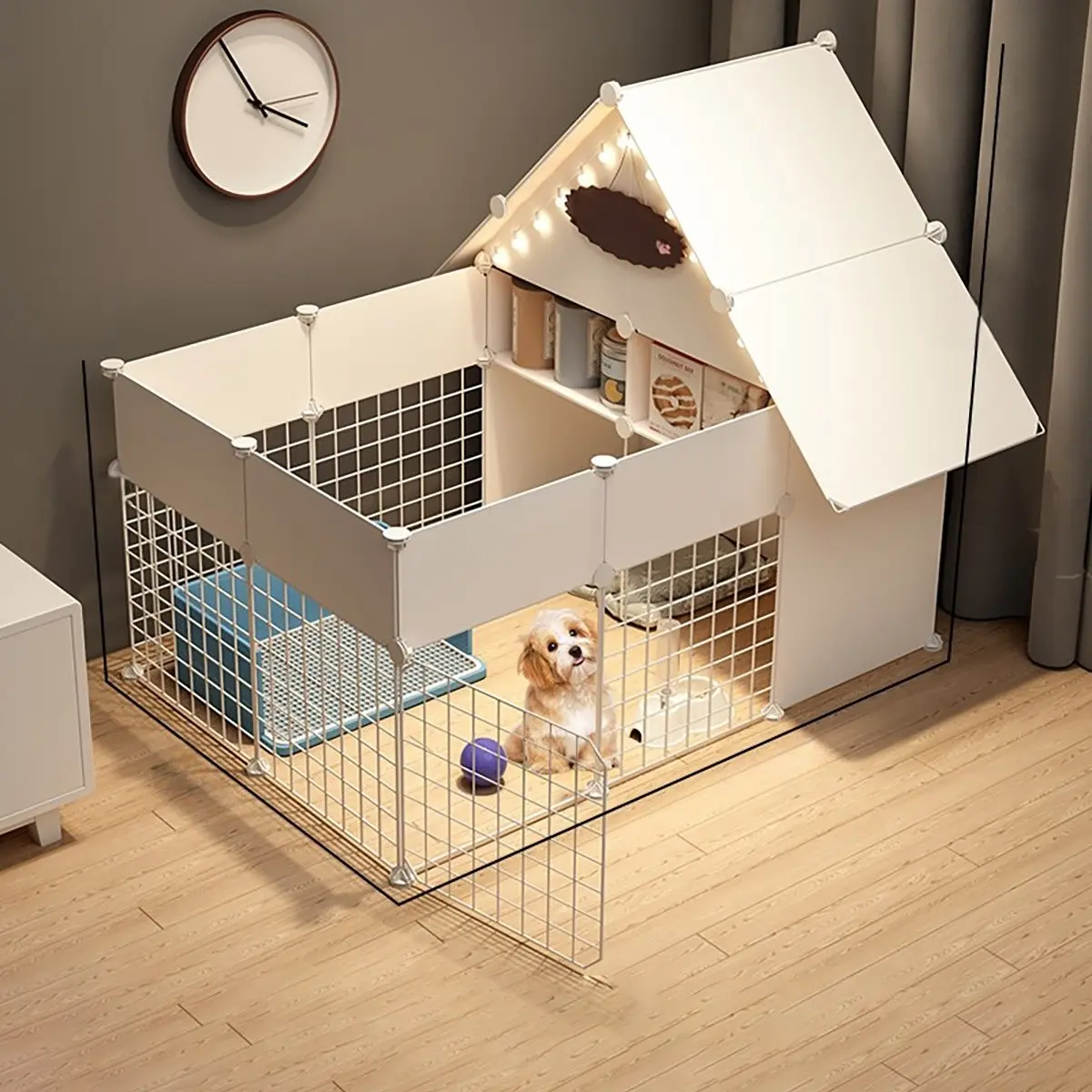 Pet Fence Dog Indoor House Cage Small Medium Dogs Teddy Corgi Isolation Door Protection Barrier Kennel Durable Puppy Playpen