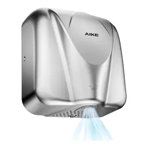 AIKE Elephant Power Commercial Hand Dryer High Speed Auto Warm Wind, Brushed Stainless Steel Cover AC110V-130V Model AK2812