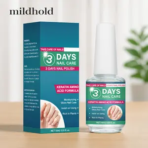 Mildhold 3 Days Nail Care Formula with Keratin Amino Acid & Aloe，15ml ，Nail Nourishment Treatment with High Brightness & Scratch Resistance