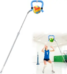 Volleyball Training System, Retractable Height 63-78 Inch, Spike Trainer with Hook - Lightweight for Serving, Spiking & Jump Practice, Real Ball Feel for All Skill Levels - （No Ball Included）