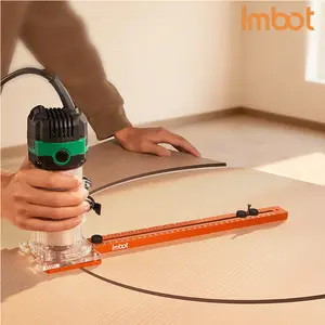 IMBOT Multi-function Router Jig – integrates milling, circle cutting, cabinet drilling, and guide functions in one aluminum alloy tool. Features adjustable radius for woodworking circle/arc cutting and precision grooving.