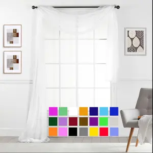 Sheer Window Scarf Multifunctional Voile Valance