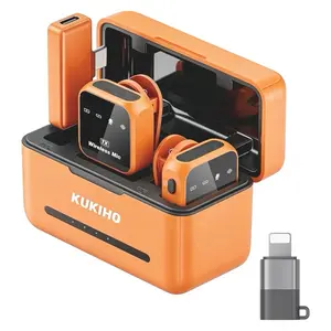 Memorial Day！KUKIHO Wireless Lavalier Microphone for iPhone iPad Android With Charging C