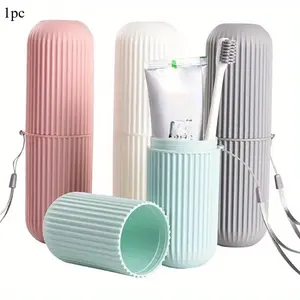 Travel Portable Toothbrush Cup Bathroom Toothpaste Holder Storage Case Box Organizer Travel Toiletries Storage Cup New Creative Toothbrush Protector