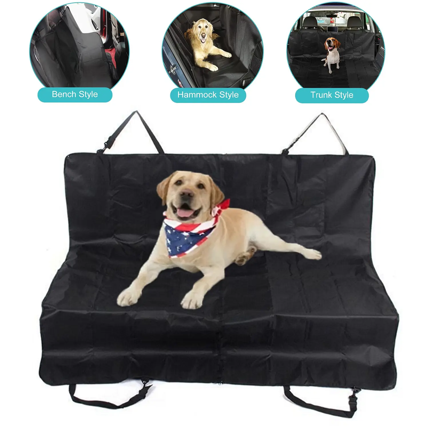Waterproof Scratchproof Pet Bench Seat Covers For Cars, SUVs, Nonslip Durable Back Seat Cover for Dogs, 600D Oxford Fabric, Car Seat Cover Rear Back Car Pet Dog Travel Waterproof Bench Protector Hammock