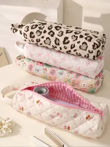 1 Pcs New Soft Easy-Clean Hair Dryer Bag, Insulated Floral Pattern, Durable Material, Perfect for Travel & Home Use, Stylish Design, Travel Accessory, Travel Cosmetic Bags, Handheld Cosmetic Pouch, Makeup Organizer Pouch