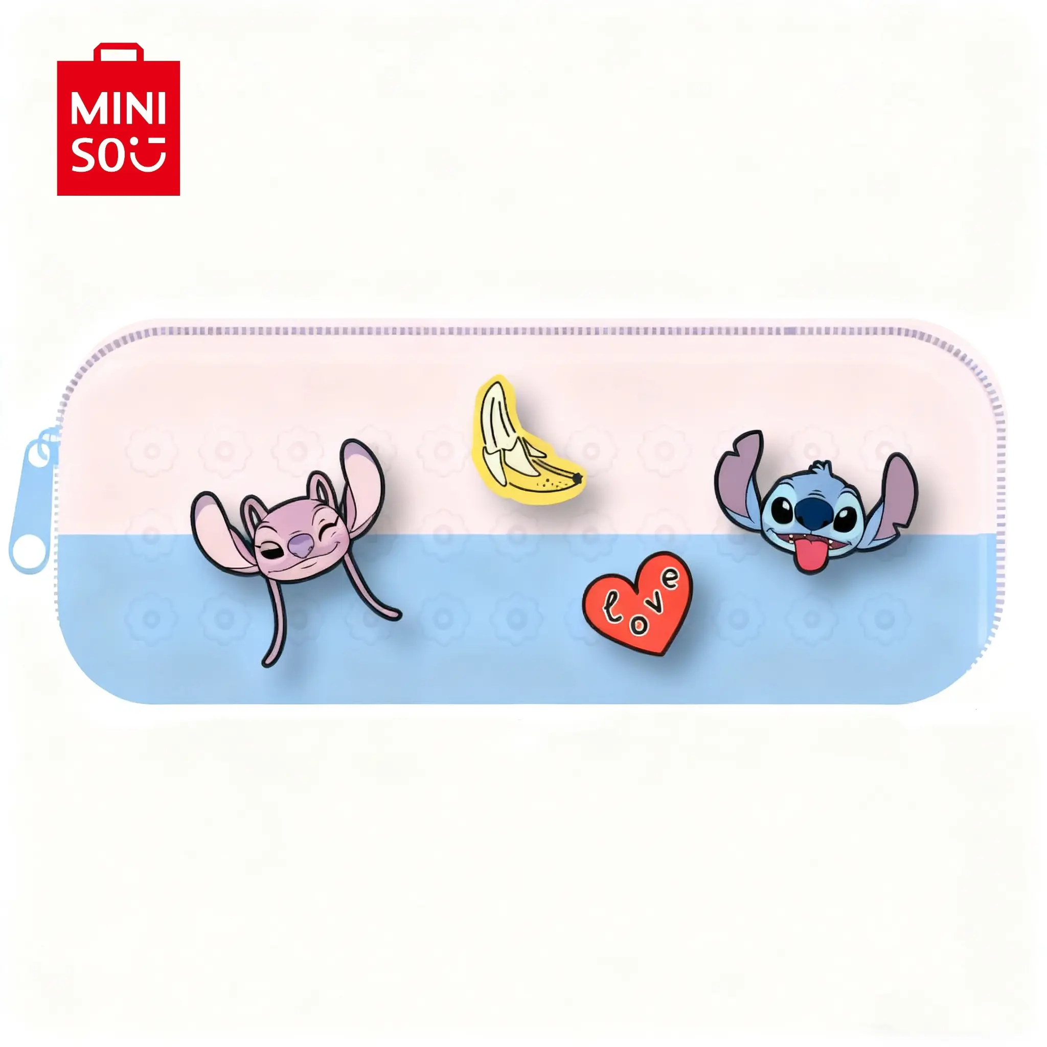 【Back to school】Disney Lilo & Stitch Series Hole Pen Case (Stitch & Angel), Cute IP Design + Hole Structure, Perfect for DIY Adorable Stationery Storage Scenes, Fits Daily Pen, Suitable for Fans Collection & Students Use