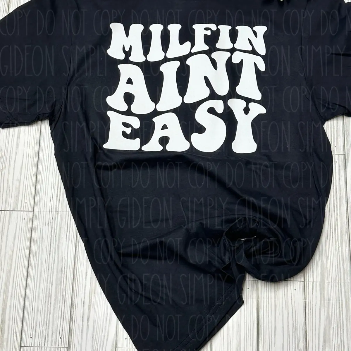 Women's Cotton Comfortable Round Neck "Milfin Ain't Easy" Graphic Tee - Stylish Casual Women's Top, Style