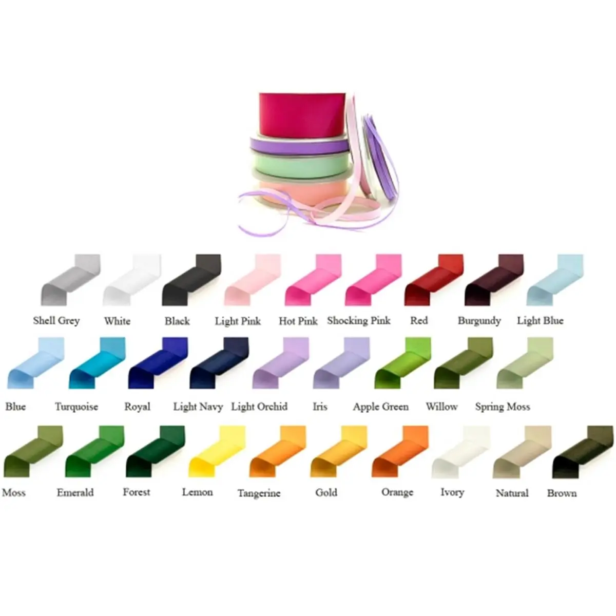 212 MAIN Papilion Grosgrain Ribbon - 0.38 in x 100 yd, Shell Gray, DIY Decorative Ribbon for Sewing & Haberdashery Supplies