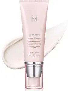 MISSHA M BB Boomer Primer for Face I Creamy-Soft, Illuminating Makeup Primer for Dewy Finish, Hydrating Radiant Cream, Moisturizing Makeup Base, Glass Skin, 1.35 Fl oz/40ml