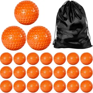24 count Pitching Machine Softballs, Dimpled Softballs, Practice   Pitching Machine Professional Ball for Hitting and Fielding Practice, 2 Dozen