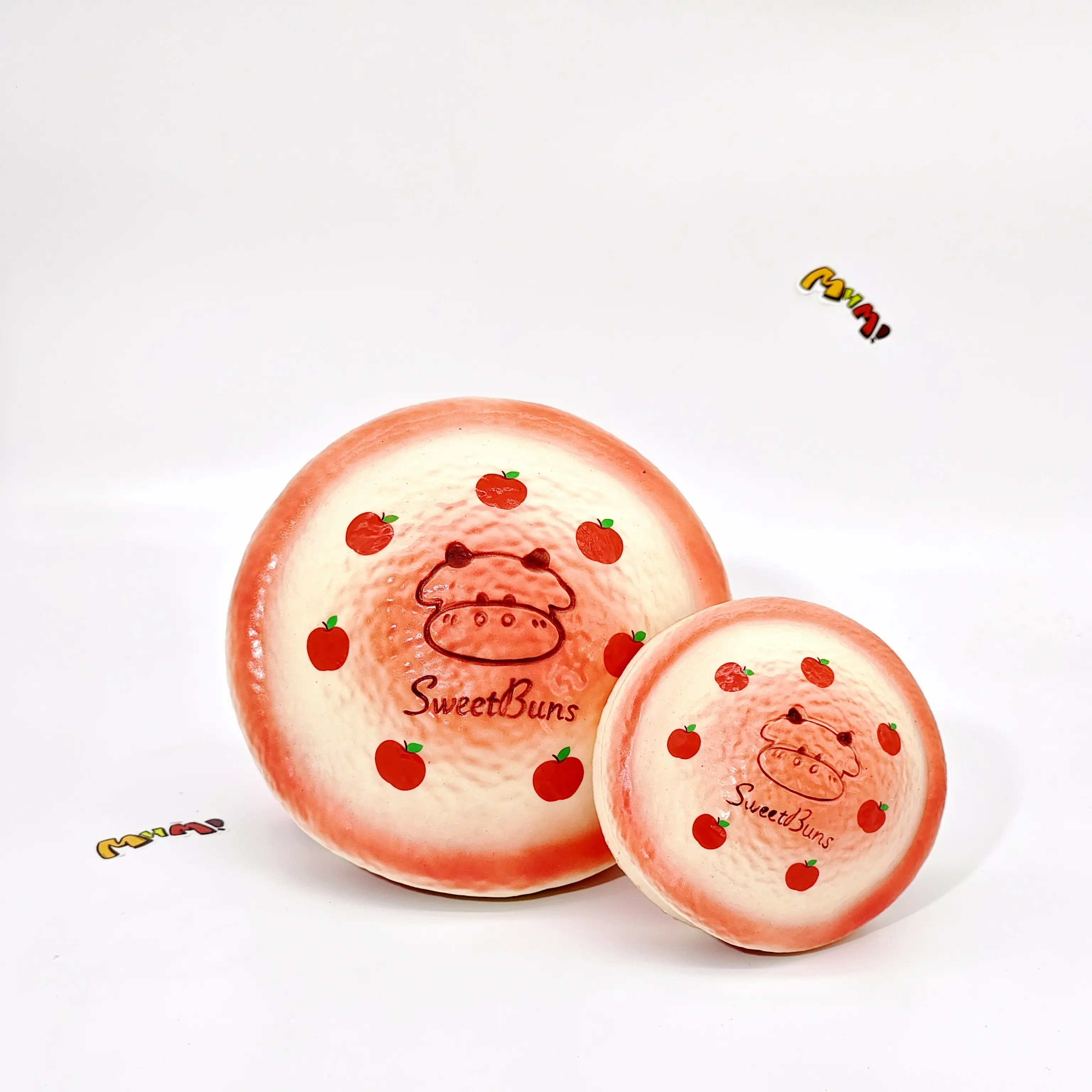 MHM Apple Dorayaki Slow Rising Squishy Toy, Soft Food-Themed Sensory Fidget Toy, Cute Kawaii Gift Stress Relief Fingertoy