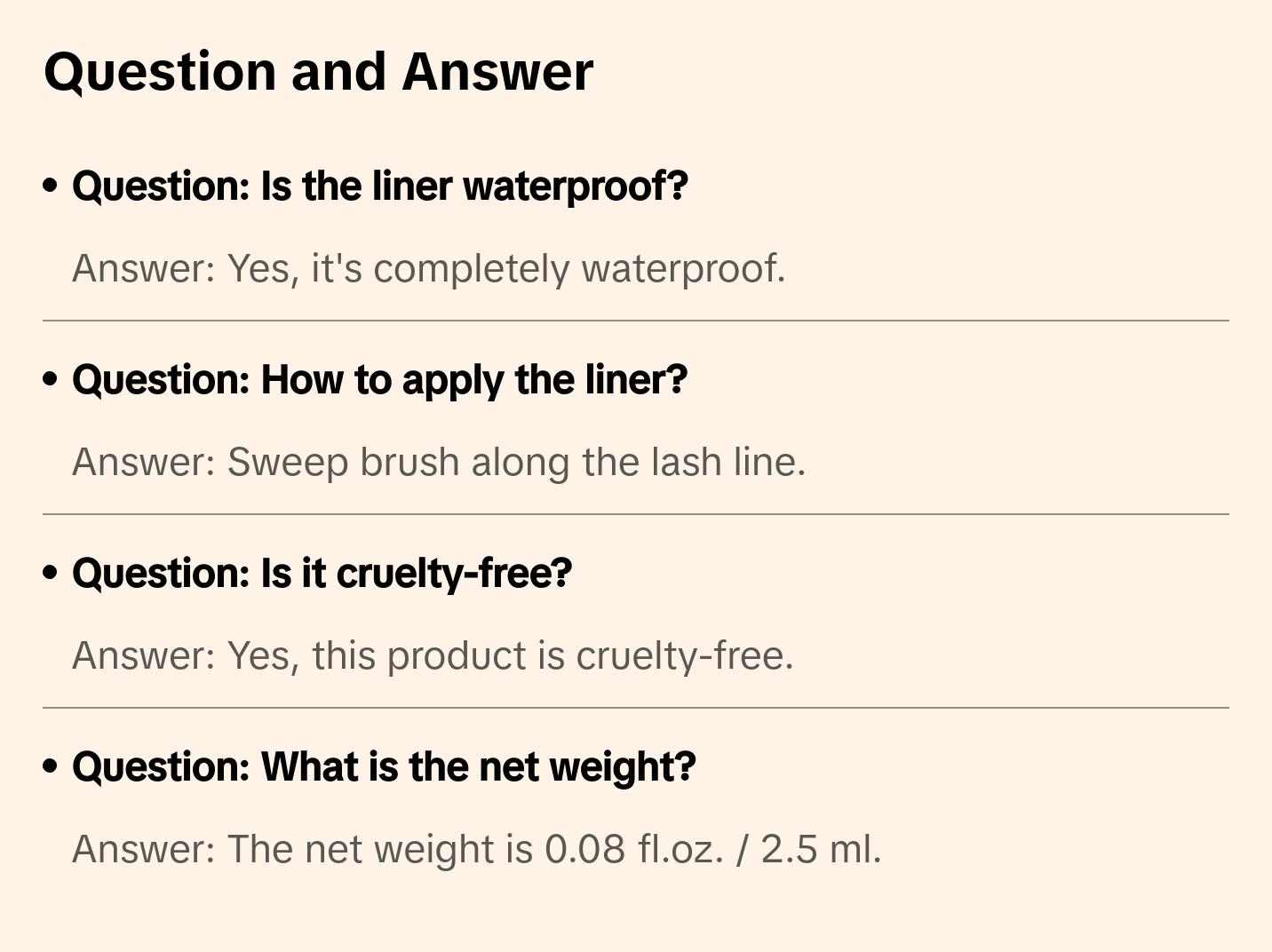 Moira Eye Catching Dip Liner