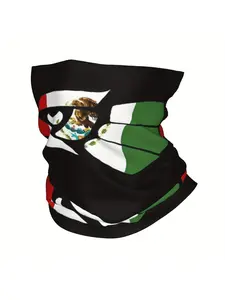 Thin Bandana Neck Gaiter with a Mexican Design, Suitable for Wrapping Around The Neck Or Wearing As a Headband, Bandana Mask