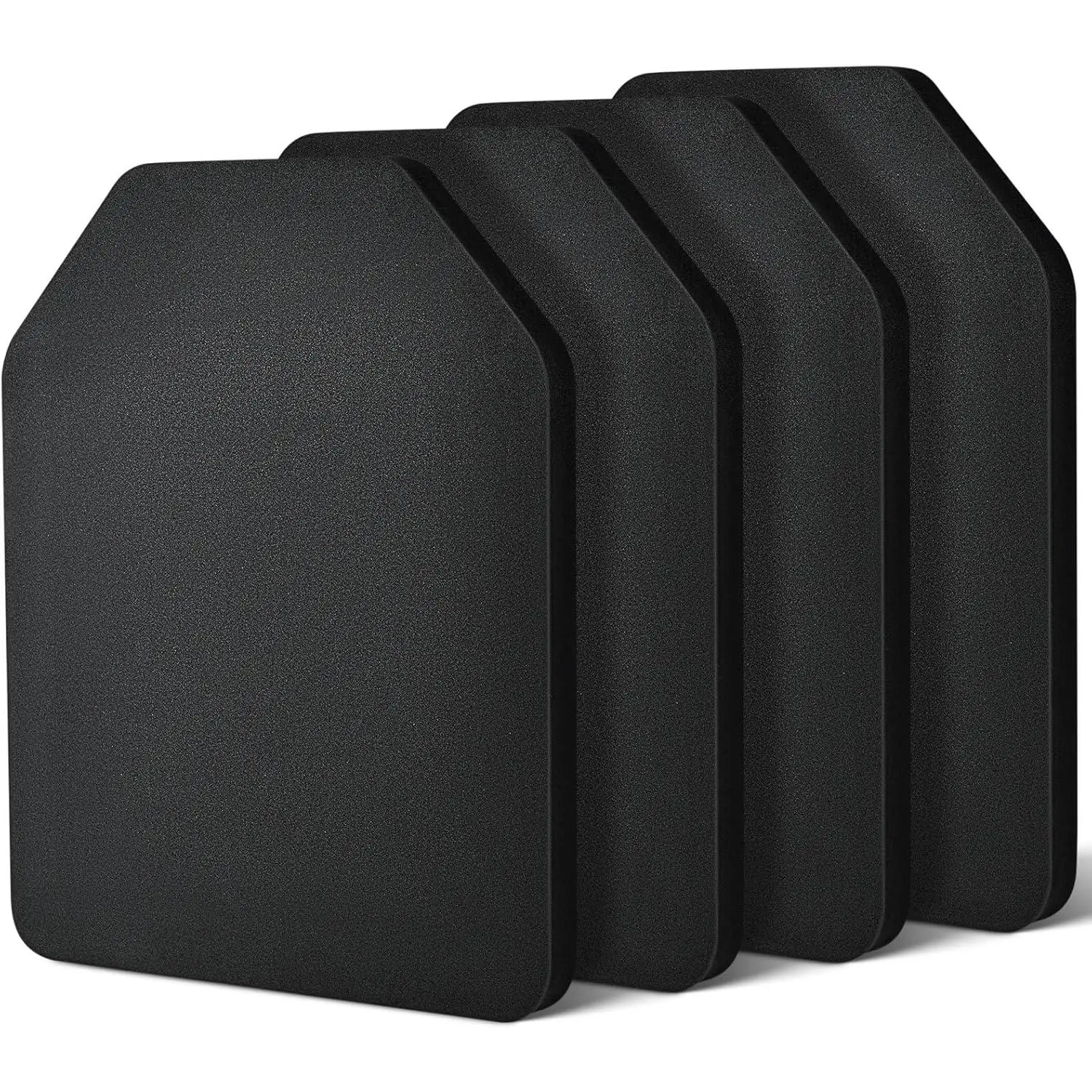 4 Pack EVA Foam Vest Plates, Solid Black Protective Inserts for Plate Carriers, Lightweight for Fitness Training and Outdoor Protection, Activities, Works For Fitness, Cosplay, And Games, Light Eva Padding, Fits Most Vests For Easy Upgrades, Durable Eva F