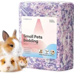 Hamster Bedding 15L, 99% Dust-Free Guinea Pig Paper Bedding with Odor Control, Cozy Small Animal Bedding for Rabbit Rat Syrian Dwarf Hamsters Gerbils (Lavender)