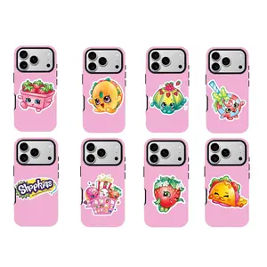 Cute Shopkins Pink Food Two-In-One Drop-Resistant Mobile Phone Case Protection, Shockproof For IPhone 17-11, Pro Max, Pro Plus, and Samsung S26 25 24 23 Safety Case