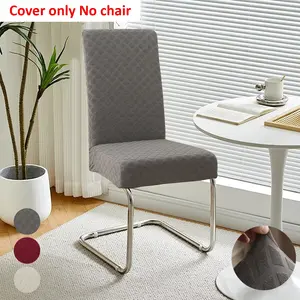 Elastic Jacquard Chair Covers Set, Dining Chair Cover, Detachable & Washable, Suitable for Restaurant, Party, Home Decor, Kitchen, Hotel Use, Stretch Chair Slipcovers