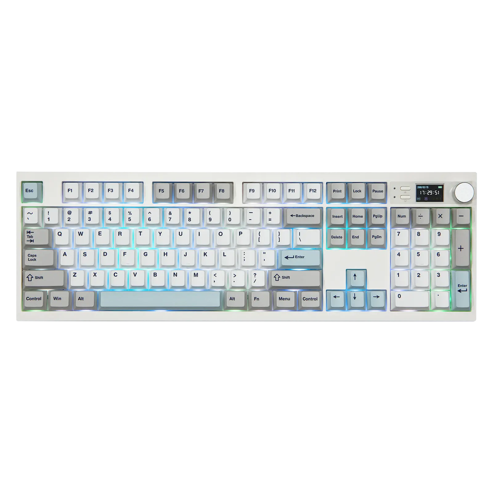 EPOMAKER QK108 Full Size Mechanical Keyboard with Screen & Knob Wireless Gaming Keyboard QMK/VIA, Creamy&Thocky Gasket South-Facing RGB Backlit Hot-Swappable Keycap Tri-Mode USB-C/BT 5.0/2.4GHz for PC/Mac creamykeyboards TikTokShopCyberMonday