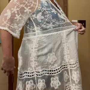 Eomenie Women's Contrast Lace Bathing Suit Cover Up V-Neck Swimsuit Coverups Loose Swimwear Beach Dress Beachwear #Spring Glow Up