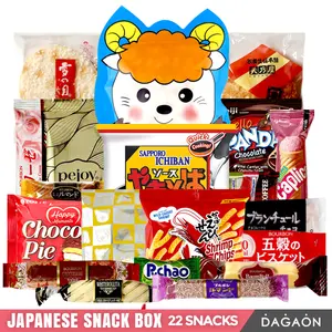 Japanese Snack Box - 22 Collection of Snacks. Includes Chips, Ramen, Individual Sized Biscuits, Cookies, Pies, Candies, Jellies & More - Assorted, Multipack, Gift, Sweet and Savory Korean