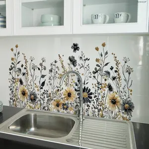 (30*60cm) light and elegant spring Floral Pattern Sticker flower cluster wall sticker, suitable for living room, entrance, corridor home decoration and beautification, self-adhesive, Adhesive Stickers, M21254-YC