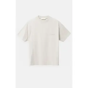 Fear of God ESSENTIALS Men's Heather Oatmeal Classic Short Sleeve T-Shirt Fear of God ESSENTIALS Men's Heather Oatmeal Classic Short Sleeve T-Shirt