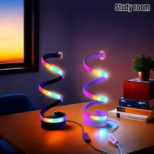 2/1pcs-creative LED table lamp, 7-color marquee, indoor table lamp, nightlight, Ambient night lamp, bedside lamp, table lamp, suitable for home office and bedroom decoration, bars, parties, wedding atmosphere decorations, birthday, Christmas gifts