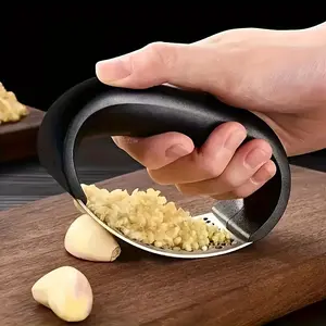 Manual Garlic Press, Stainless Steel Material, Plastic Handle Metal Garlic Grinder, Washable Garlic Grinder, Kitchen Garlic Chopper,