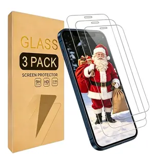 Screen Protector for iPhone 12/12 Pro 2020, 6.1 Inch, 3-Pack, Case Friendly, Tempered Glass, Replacement Parts, Apple Compatible