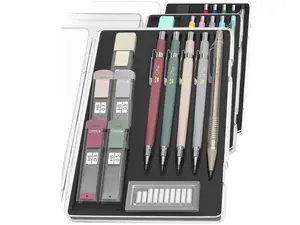 Mechanical Pencil Set with Leads and Eraser Refills 5 Sizes - 0.3, 0.5, 0.7, 0.9, 2 Millimeters Sketching Pencils, Drafting