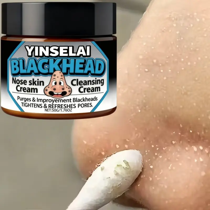 Yinselai Blackhead Cleansing Cream, Skin Care, Designed for Oily Skin and Strawberry Nose, Removes Pore Impurities, Essential for Oil-Prone Skin