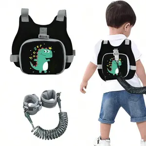 Baby Outdoor Anti-Loss Backpack, Toddler Harness, Child Safety Strap with Retractable Cord, Foldable Infant Walker Wrist Band, Small Bag for Essentials