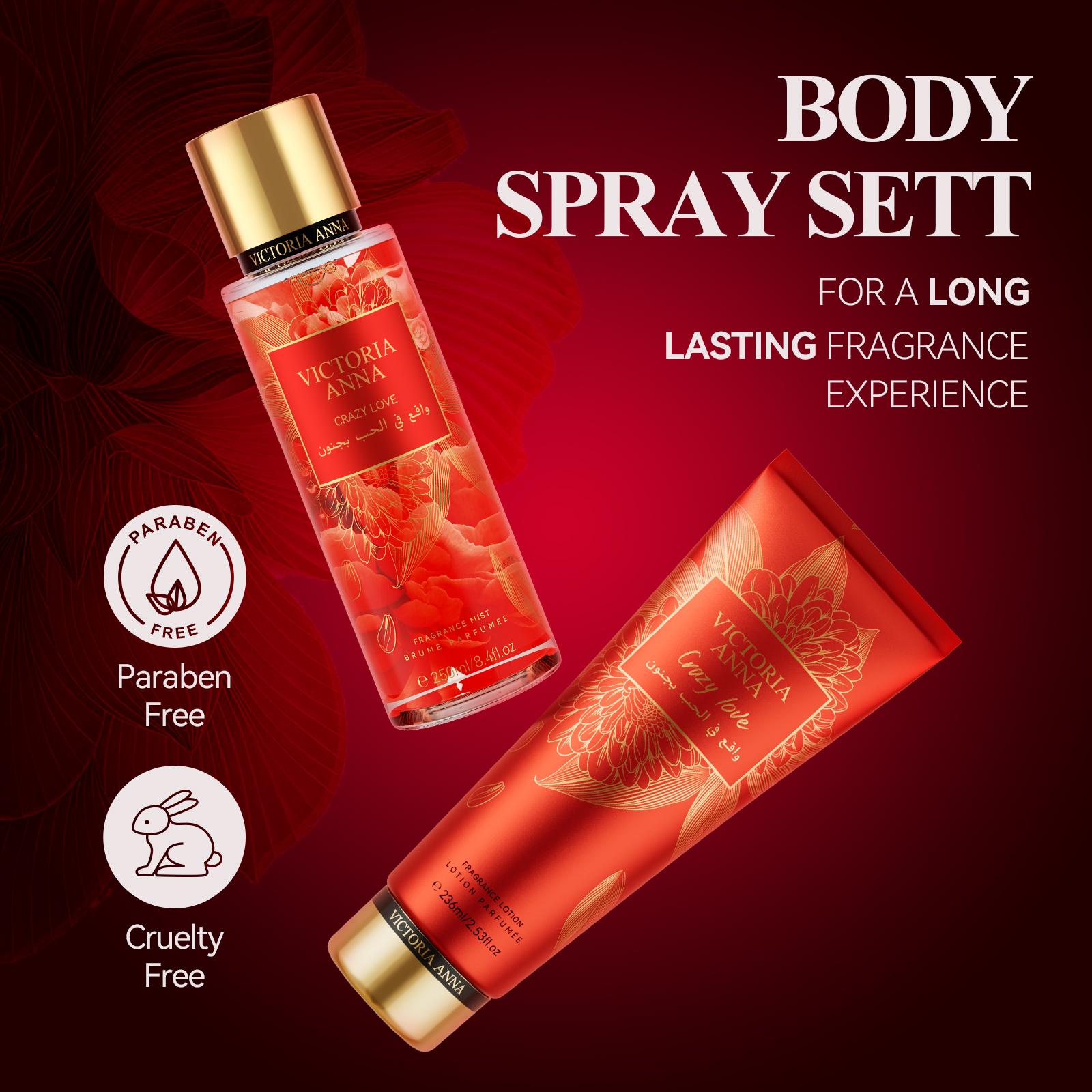 Victoria Anna Fragrance Gift Box, Body Spray and Body Lotion Set, 4 Flavor Options,Blue Wind Chime,Charming Angel,The Rhythm of Bamboo, Floral and Fruity Scents, Ideal Birthday Gift, Teacher Gift