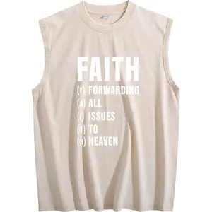 Funny Christian Humor Washed Sleeveless Vest – Show Your Faith in God with Style