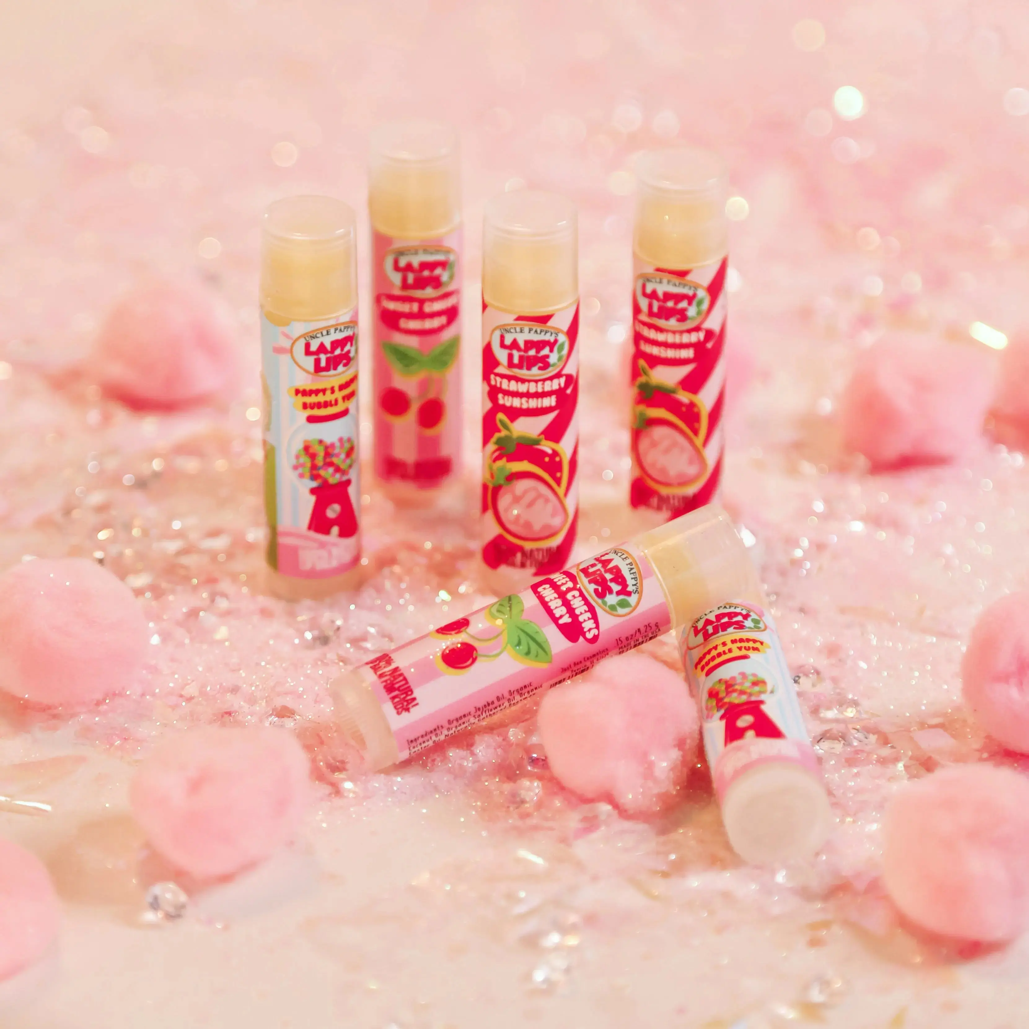 Pappy's Happy Bubble Yum - Lappy Lips Natural Kids Lip Balm with Beeswax & Jojoba Oil
