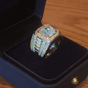Aossio Radiance Bold & Brilliant Men's Ring, Ideal as a Bold Engagement/Wedding Ring for Those with Extravagant.Nickel Free rings men sydney  star oval  engagement