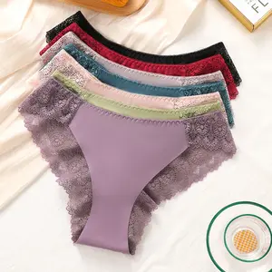 H Women's Plain Lace Boyshorts Soft Chic Comfy Breathable Pastel Panty for Daily Wear Lady Underwear from China Various  6Pcs Basic Minimalist